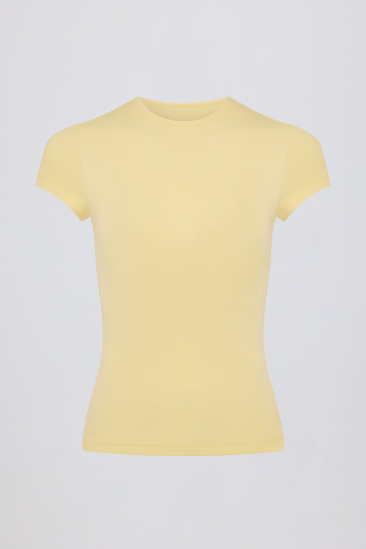 Cut-Out Longline T-Shirt in Lemon