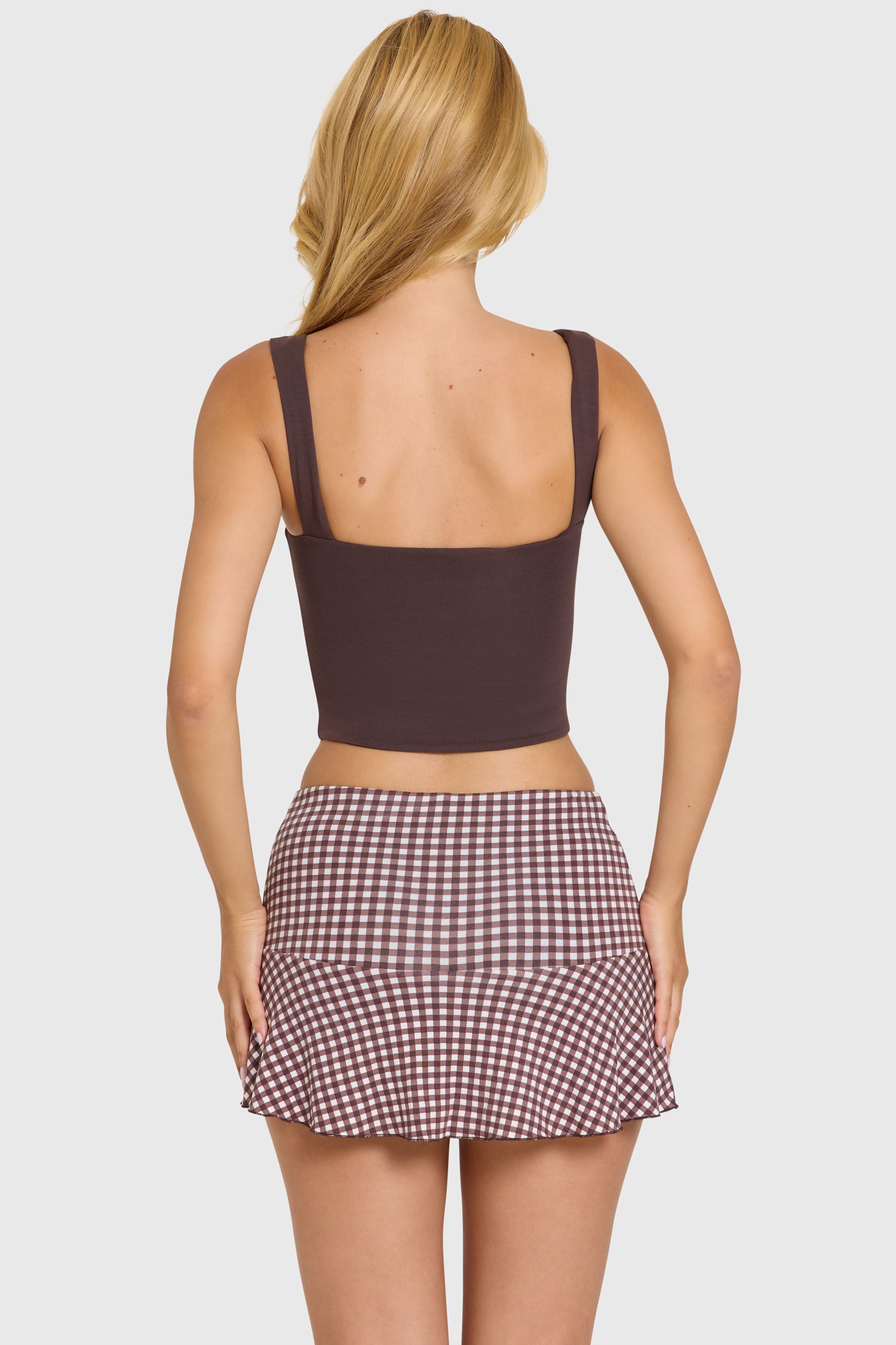 Modal Ruched Bust Top in Chocolate