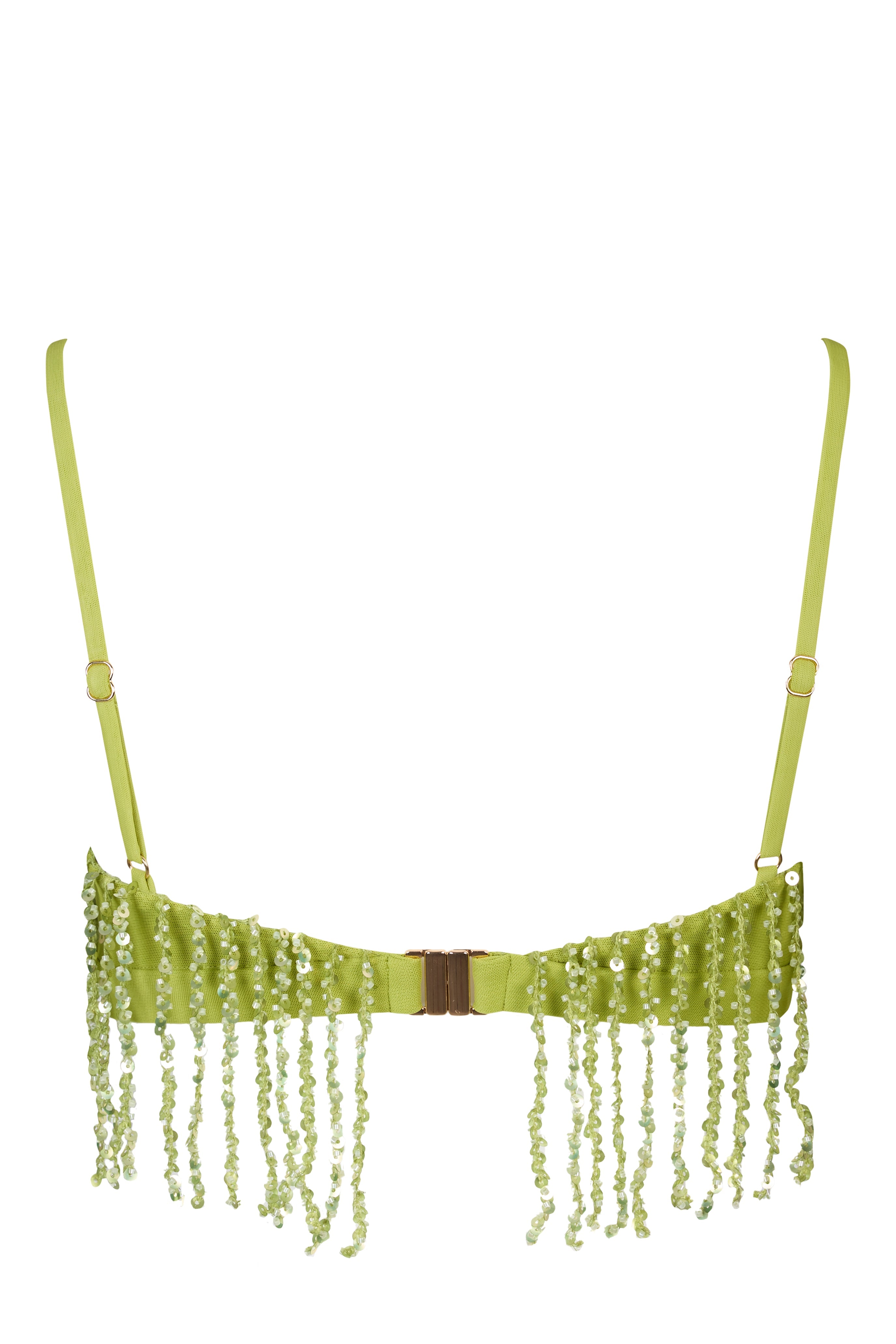 Fringed Bralette in Olive