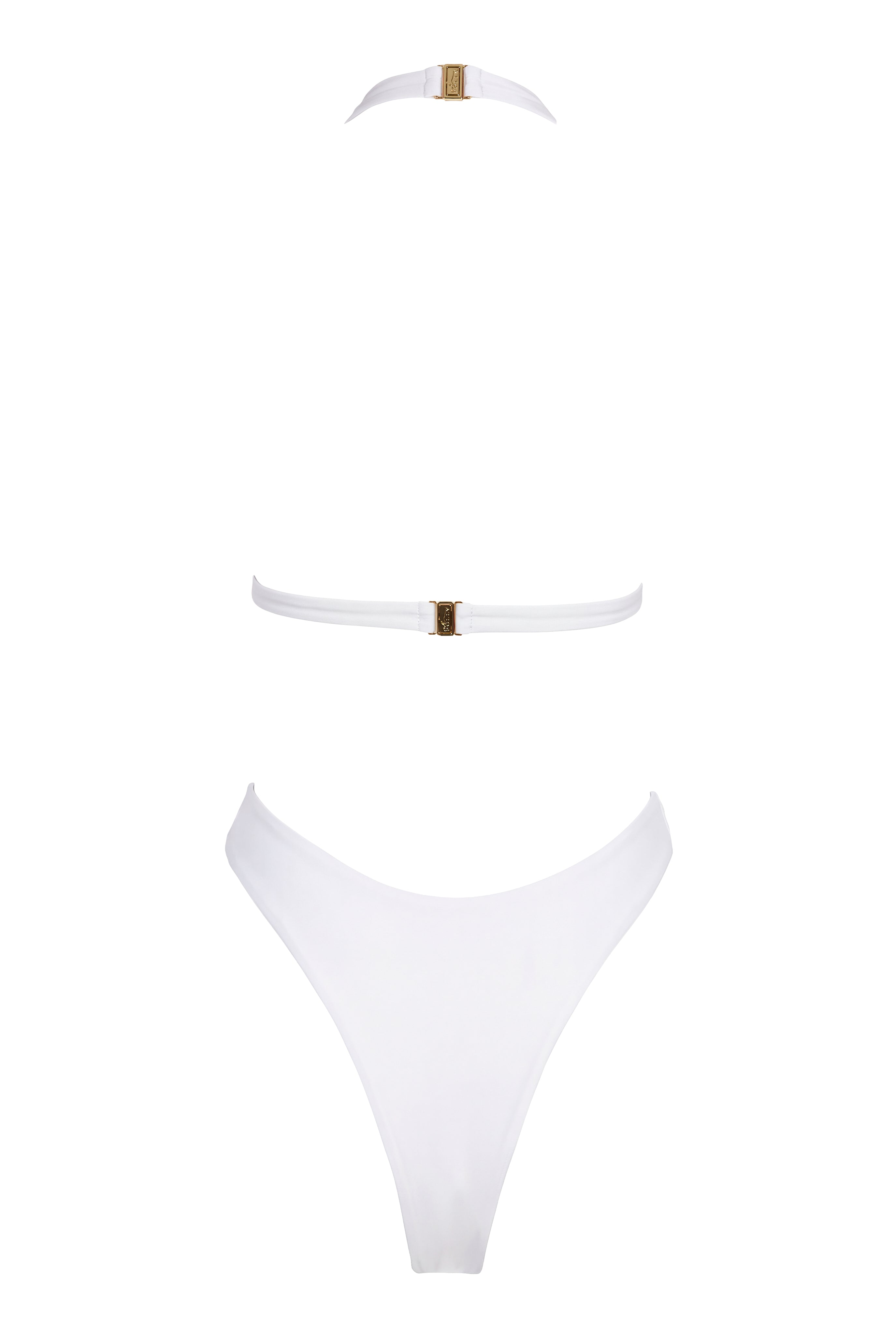 Halterneck Cheeky Swimsuit  in Coconut