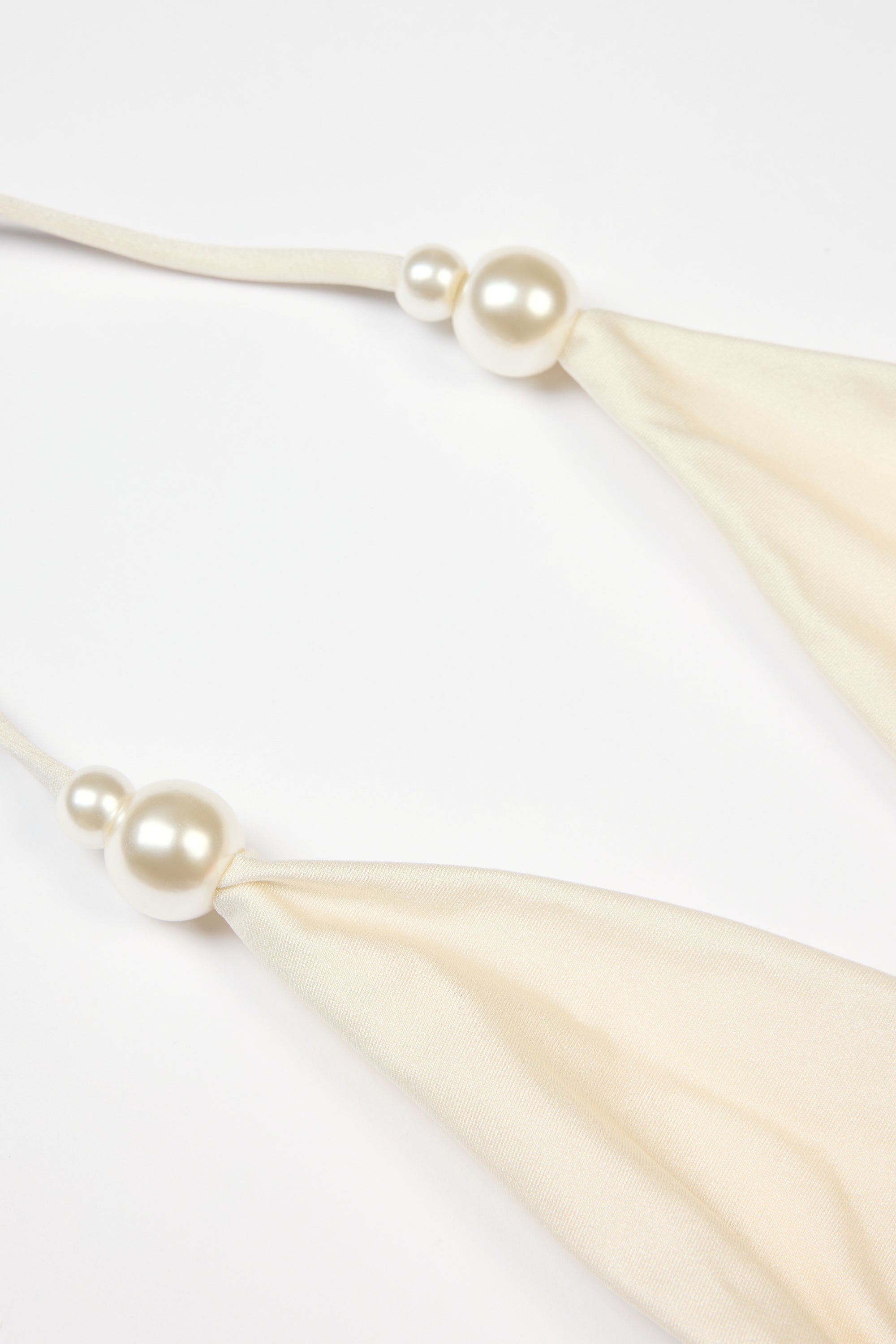 Halterneck Thong Swimsuit in Pearl