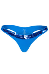 Thong Bikini Bottoms in Sapphire