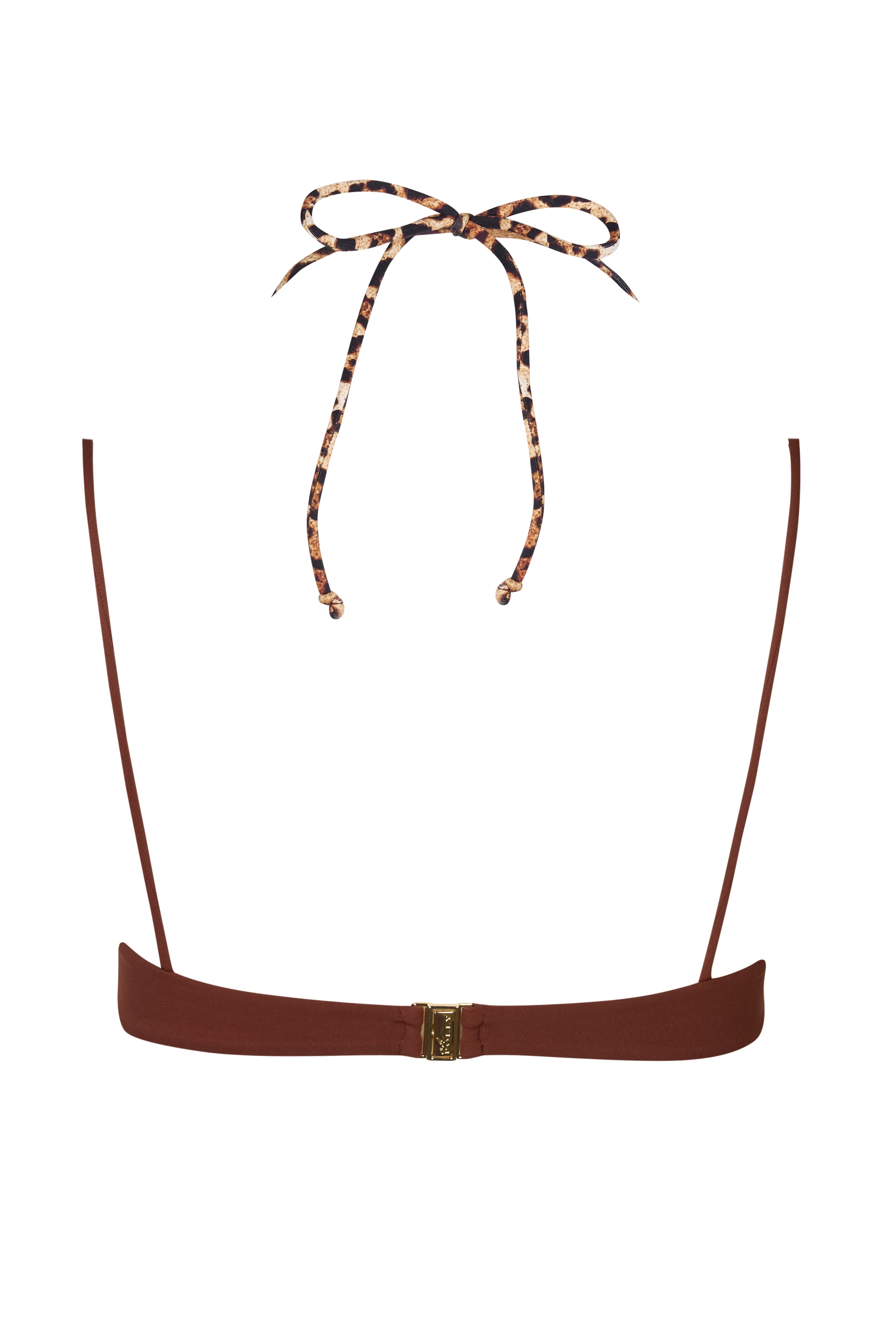 Layered Bikini Top in Brown Contrast