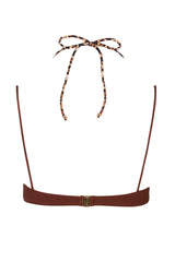 Layered Bikini Top in Brown Contrast