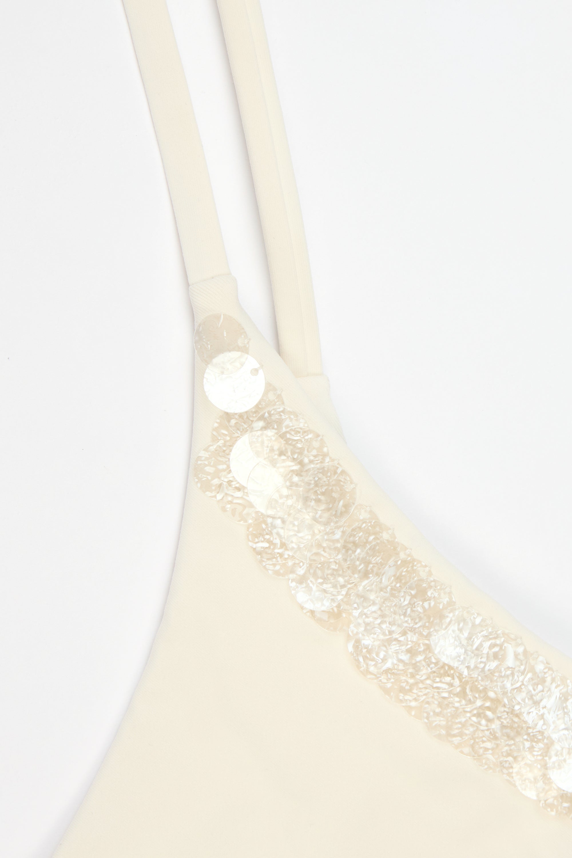 Side-Tie Thong Bikini Bottoms  in Pearl