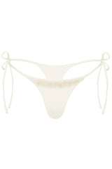 Side-Tie Thong Bikini Bottoms  in Pearl