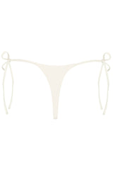 Side-Tie Thong Bikini Bottoms  in Pearl