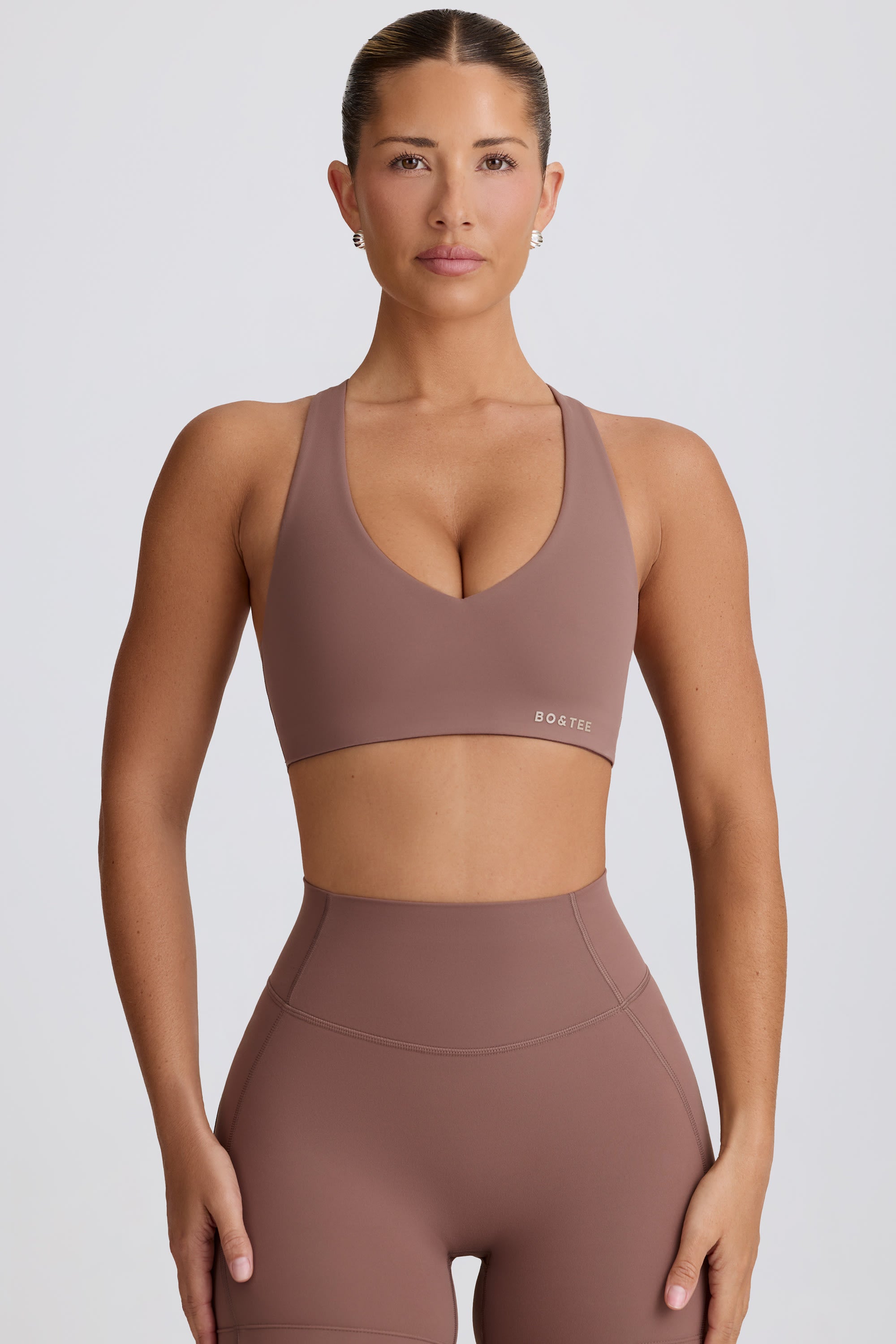 Soft Active Low-Impact Sports Bra in Mocha