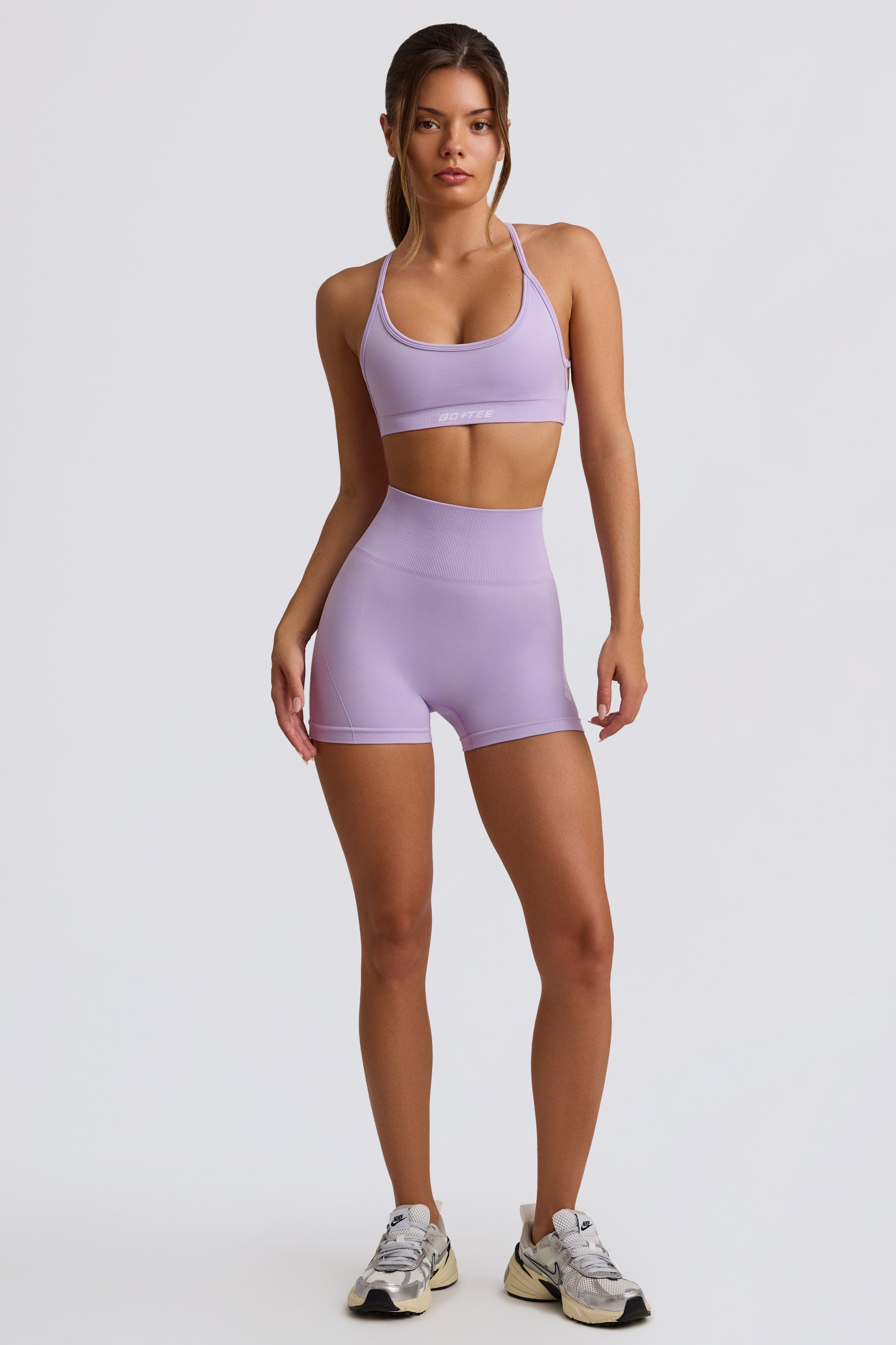 Super Sculpt Seamless Mini Shorts in Lavender