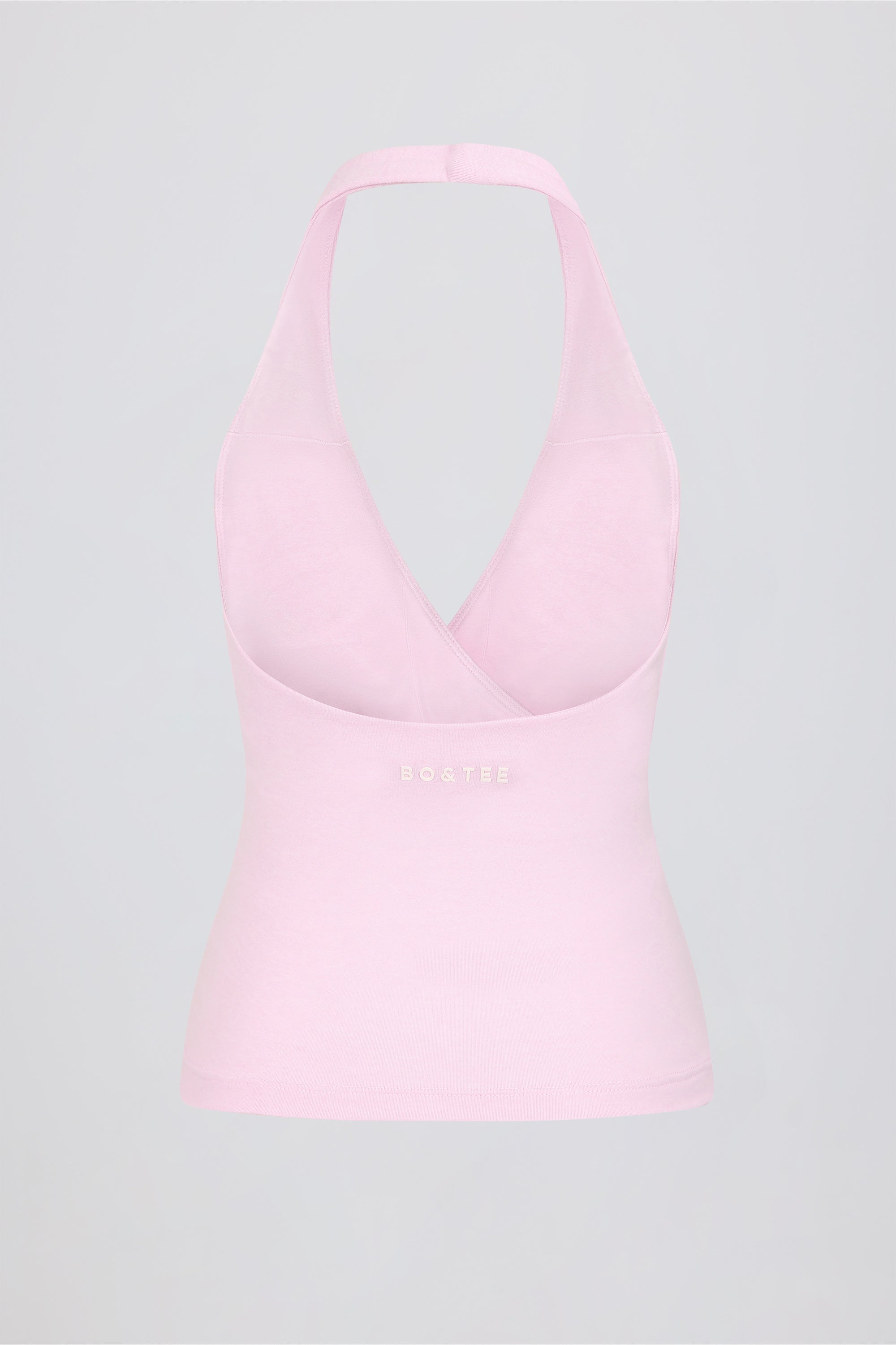 Halterneck Open-Back Tank Top in Bloom